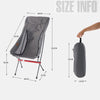 CLS Outdoor Folding Chair Heightening Portable Camping Fishing Chair(Gray)