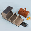 Multifunctional Jewelry Glasses Storage Box Small Grain PU Leather Handmade Glasses Case,Model: L6400 (Brown)