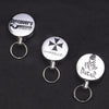 3 PCS High Elasticity Retractable Wire Rope Key Ring Outdoor Anti-Lost Anti-Theft Retractable Key Ring Random Pattern Delivery(4 cm )