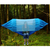 Outdoor Camping Mosquito-Proof Shade Hammock Parachute Cloth Printed Mosquito Net Hammock, Size: 275X145cm(Blue Raindrops)