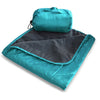 Mountaineering Field Camping Mat Warm Fleece Picnic Mat Office Sofa Air Conditioning Blanket(Lake Blue)