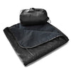 Mountaineering Field Camping Mat Warm Fleece Picnic Mat Office Sofa Air Conditioning Blanket(Jet Black)