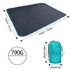 Mountaineering Field Camping Mat Warm Fleece Picnic Mat Office Sofa Air Conditioning Blanket(Lake Blue)