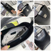 21P0018 Large-Capacity Leather Bucket Bag Cowhide Portable Messenger Bag Ladies Shoulder Bag(Milk Tea Color )