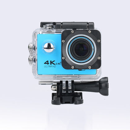 New WIFI Waterproof Action Camera Cycling 4K camera Ultra Diving  60PFS kamera Helmet bicycle Cam underwater Sports 1080P Camera(Blue)
