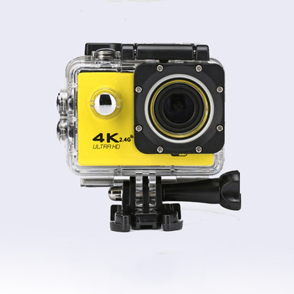 New WIFI Waterproof Action Camera Cycling 4K camera Ultra Diving  60PFS kamera Helmet bicycle Cam underwater Sports 1080P Camera(Yello