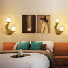 Bedroom Bedside Wall Lamp Indoor Background Wall Lamp Tri-color Light(6080 Golden Left)