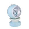 QM-06 USB Portable Mini Fan LED Luminous Spray Humidifying Desktop Office Fan(Blue)