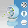 QM-06 USB Portable Mini Fan LED Luminous Spray Humidifying Desktop Office Fan(Blue)