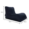 BB1803 Foldable Portable Inflatable Sofa Single Outdoor Inflatable Seat, Size: 70 x 60 x 55cm(Black)