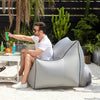 BB1806 Outdoor Portable Inflatable Bed Folding Beach Air Sofa, Length: Medium: 70x80x70cm(Sky Blue)