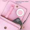 MAR-19K Dual Fill Light Selfie Stick Bluetooth Mobile Phone Lazy Bracket Tripod Desktop Live Broadcast Device(Pink )