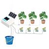 G89456 Solar Intelligent Voice Timing Automatic Flower Watering Device Lazy Plant Dripper, Specification: Double Pump 30 Sets 20M Tube(White)