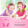 Gorsun GS-E61V Children Headphones Wired Student Cat Ear Detachable Folding Learning Headphones(Blue)