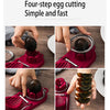 6 PCS Multifunctional Egg Cutter Kitchen Tool Stainless Steel Fancy Egg Cutter(Red Wine)