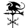 Outdoor Courtyard Roof Stainless Steel Spray Paint Weather Vane(Flying Dragon)