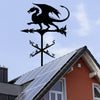 Outdoor Courtyard Roof Stainless Steel Spray Paint Weather Vane(Flying Dragon)