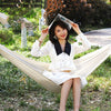 Thickened Canvas Hammock Outdoor Anti-rollover Portable Swing 190x80cm, Style: Non-stick White
