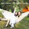 Thickened Canvas Hammock Outdoor Anti-rollover Portable Swing 190x80cm, Style: Non-stick Blue White