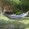 Thickened Canvas Hammock Outdoor Anti-rollover Portable Swing 190x80cm, Style: Bend Stick Blue White
