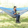 Outdoor Hammock Nylon Parachute Cloth Travel Camping Swing, Style: 2.7m x 1.4m (Sky Blue+Royal Blue)