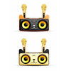SDRD SD-305 2 in 1 Family KTV Portable Wireless Live Dual Microphone + Bluetooth Speaker(Gold)