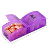 One Month Use 31-Compartment Plastic Colorful Pill Box Family Independent Pill Storage Box(20.5x10.3x7cm)