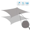 Outdoor Garden Sunshade Sail Waterproof Anti-UV Canopy, Size: 2m x 2.5m(Gray)