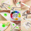 Colorful Plastic Resin Children Clothes Button Hand Pressure Pliers Installation Tool, Specification: 24 Color 360 Sets T5 Snap Button+Tool