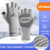 GOLOVEJOY XG24 Ice Silk Sun Protection Gloves Outdoor Cycling Anti-Skid Quick-Drying Half-Finger Gloves, Size: L(Gray)
