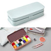 2 PCS Household Needle Box Set Sewing Kit Storage Box(Blue)