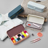 2 PCS Household Needle Box Set Sewing Kit Storage Box(Blue)