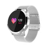 Q8 OLED Color Screen Fashion Smart Watch  IP67 Waterproof, Support Heart Rate Monitor / Blood Pressure Oxygen / Fitness Tracker(Silver steal strap)