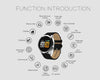 Q8 OLED Color Screen Fashion Smart Watch  IP67 Waterproof, Support Heart Rate Monitor / Blood Pressure Oxygen / Fitness Tracker(Gold steel strap)