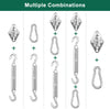 24 in 1 304 Stainless Steel Fixed Shade Sail Accessories Diamond Buckle Flower Basket Spring Buckle, Spec: M6 Set