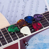 100 PCS Guitar Universal ABS Celluloid Pick Shrapnel Color Random Delivery(Celluloid 0.71mm)