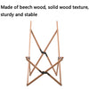 ShineTrip A369 Outdoor Camping Beech Wood Folding Chair(Black)
