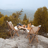 ShineTrip A369 Outdoor Camping Beech Wood Folding Chair(Black)