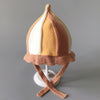 Autumn And Winter Outdoor Baby Colorblock Lace Wool Cap, Size: For 0-2 Years Old(Brown)