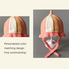 Autumn And Winter Outdoor Baby Colorblock Lace Wool Cap, Size: For 0-2 Years Old(Light Pink)