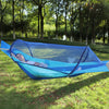 Outdoor Camping Anti-Mosquito Quick-Opening Hammock, Spec: Single (Blue+Sky Blue)