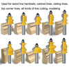 10 PCS / Set 1/2 Handle Woodworking Engraving Machine Trimmer Cutting Tool With Wooden Box