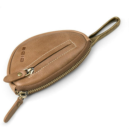 DIDE Key Wallet Mini Coin Wallet Genuine Leather Car Key Case holder organizer(khaki)