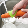2 PCS Silicone Cleaning Brush Magic Dish Cleaning Sponges Pan Cleaner Brush(Green )