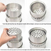 Outdoor Portable Round Wood Stove Charcoal Stove Solid Alcohol Stove Thick Stainless Steel Picnic Stove