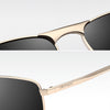 Vintage Square Sunglasses Male UV400 Polarized Lens Sun Glasses(Gold)