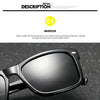 2 PCS Men Polarized Sunglasses Night Vision Anti-glare Driving Sun Glasses Goggles(Bright Black Frame Gray Lens)