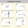 Stainless Steel Towel Bar Rotating Towel Rack Bathroom Kitchen Wall-mounted Towel Polished Rack Holder, Model:Brushed Five Poles