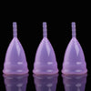3 PCS Reusable Soft Cup Silicone Menstrual Cup, Size:Small(Purple)