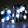 20 LEDs Solar Powered Pine Cone Outdoor Energy Saving Holiday Wedding Decoration String Light Garden Landscape Lamp(Colorful Light)